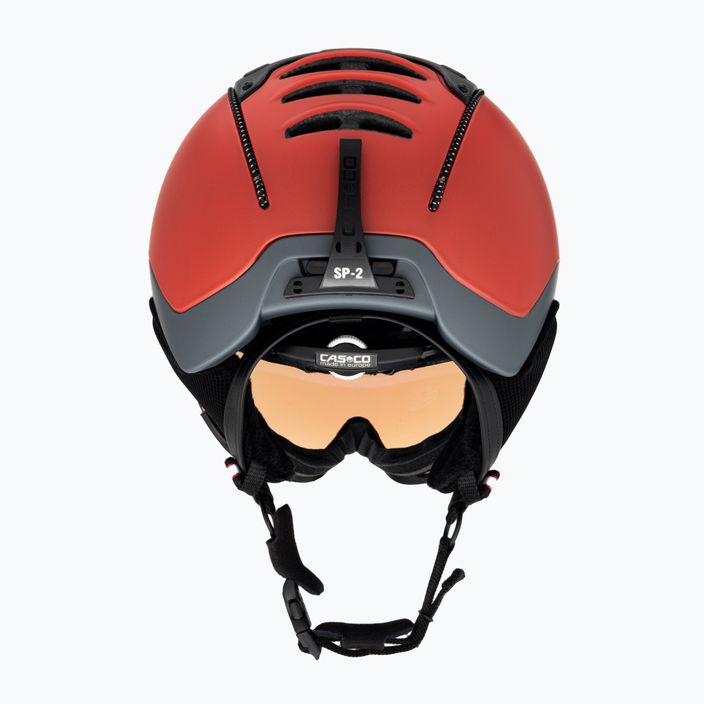 Ski helmet CASCO SP-2 Photomatic Visor structured arsenic gray / red 3