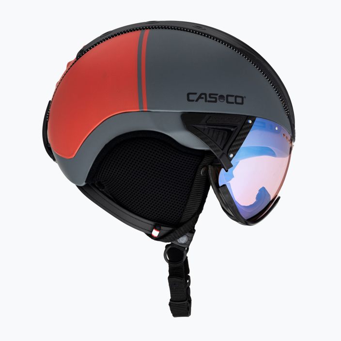 Ski helmet CASCO SP-2 Photomatic Visor structured arsenic gray / red 4