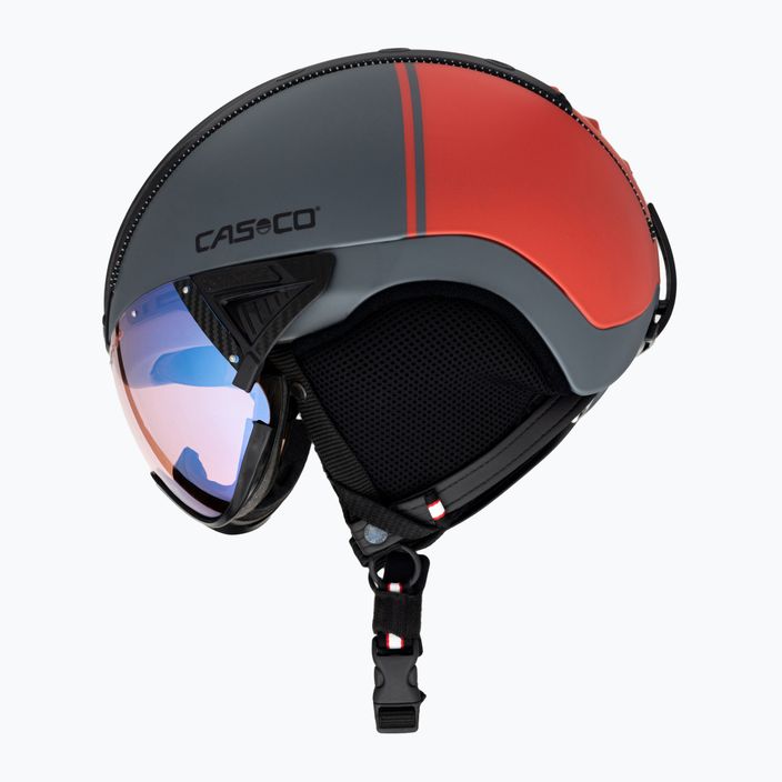 Ski helmet CASCO SP-2 Photomatic Visor structured arsenic gray / red 5