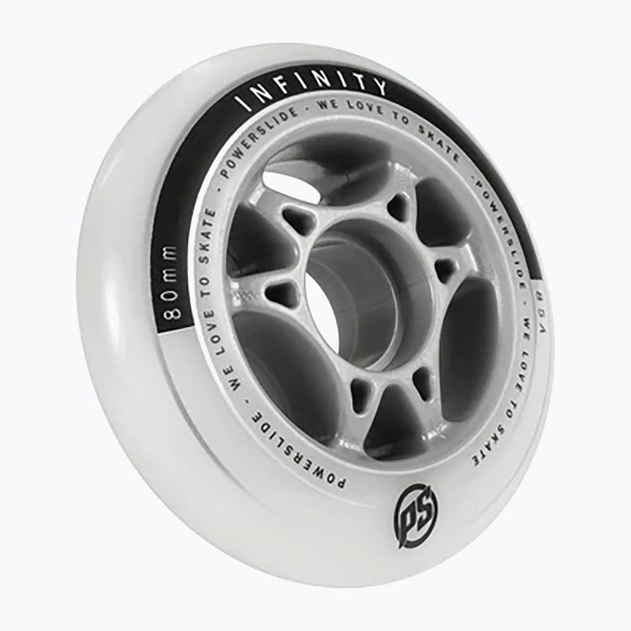 Powerslide Infinity II 80mm/85A rollerblade wheels 4 pcs white 905228 2