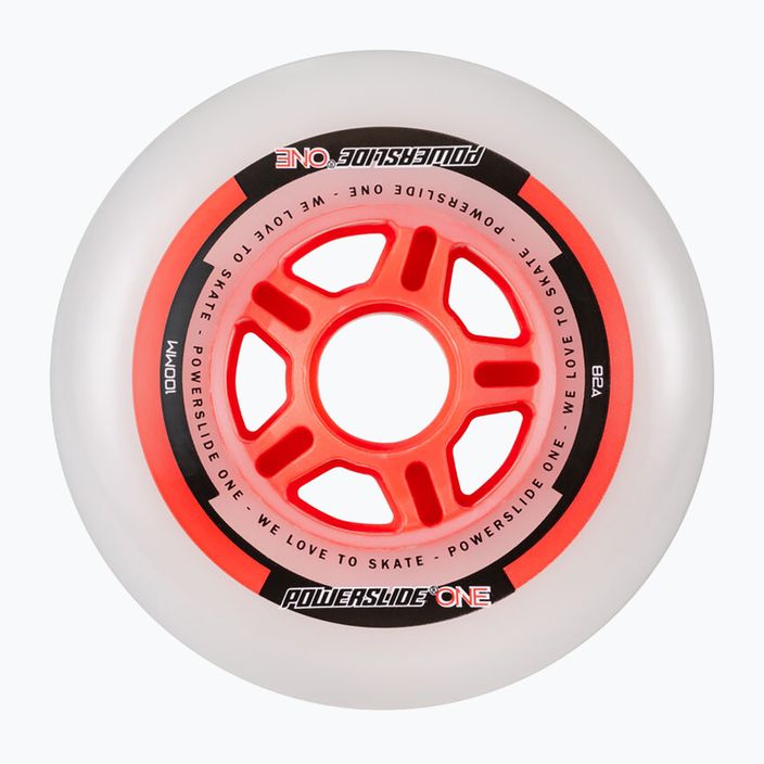 Powerslide One 100/82A rollerblade wheels 4 pcs red