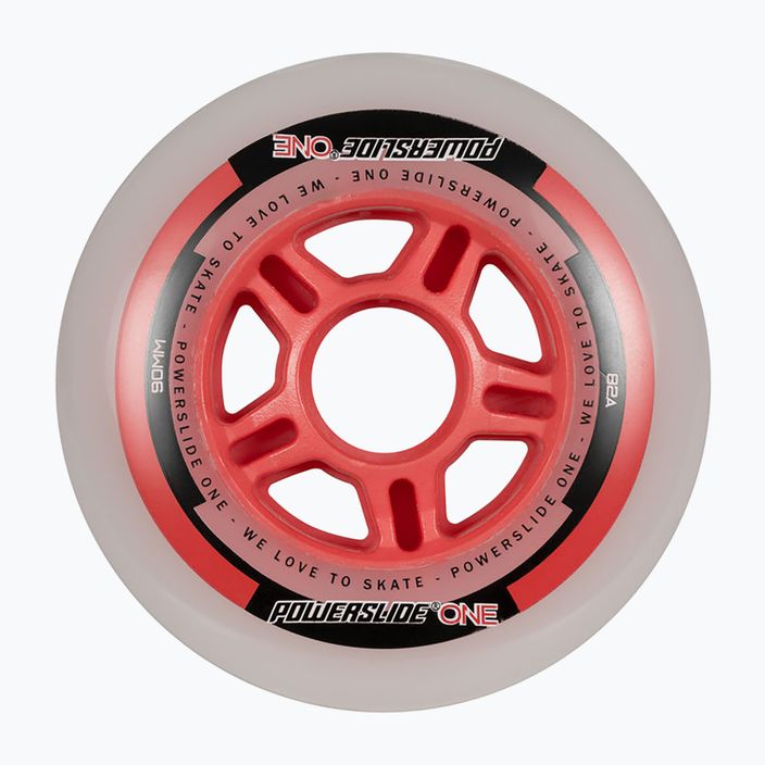 Powerslide One 90/82A rollerblade wheels 4 pcs red