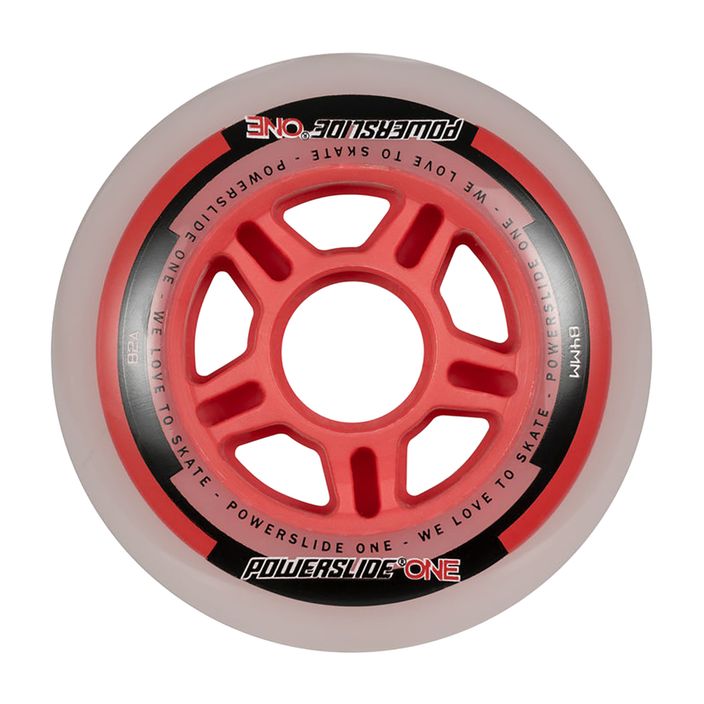 Powerslide One 84/82A rollerblade wheels 4 pcs red 2