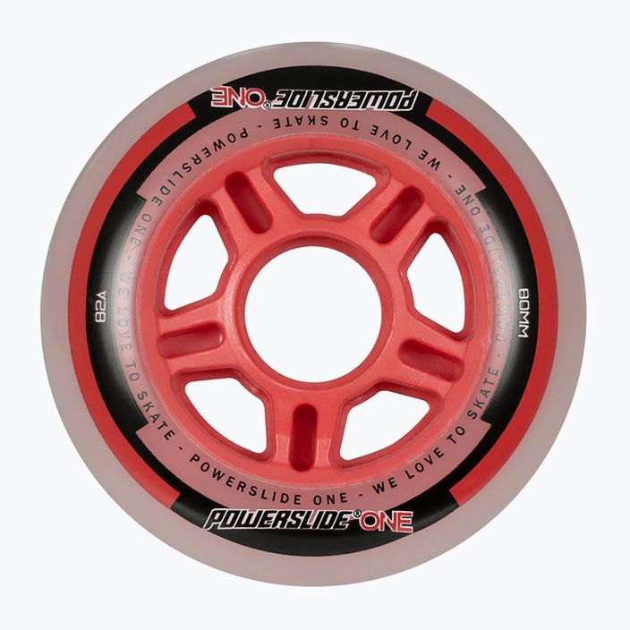 Powerslide One 80/82A rollerblade wheels 4 pcs red