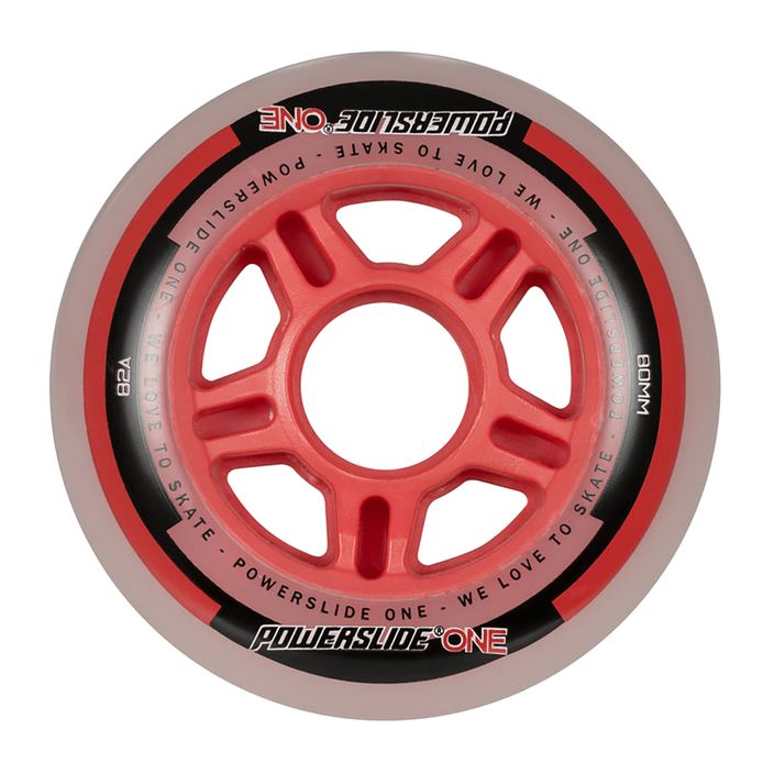 Powerslide One 80/82A rollerblade wheels 4 pcs red 2