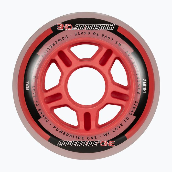 Powerslide One 76/82A rollerblade wheels 4 pcs red