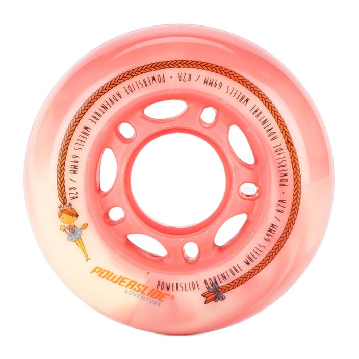 Powerslide Princess Girls Wheel 64 4-pack pink 905315 rollerblade wheels 3