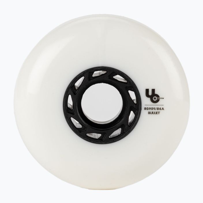 UNDERCOVER WHEELS Team Bullet Radius 80mm/86A rollerblade wheels 4 pcs white 406179 2
