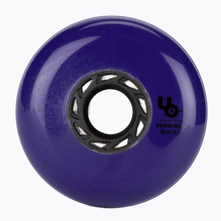 UNDERCOVER WHEELS Team Bullet Radius 80mm/86A rollerblade wheels 4 pcs purple 406187 2
