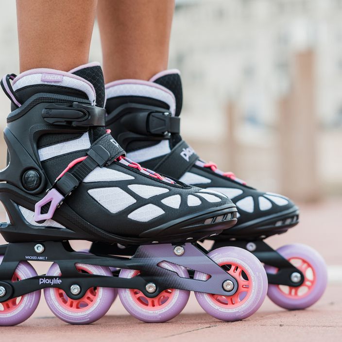 Playlife Lancer 84 women's roller skates black and purple 880274 9