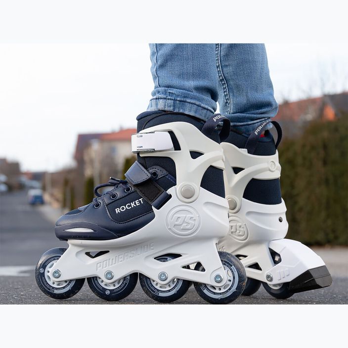 Powerslide Rocket children's roller skates white/navy blue 9