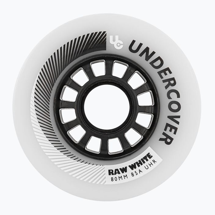 UNDERCOVER WHEELS Raw 80 mm/85A rollerblade wheels 4 pcs white.
