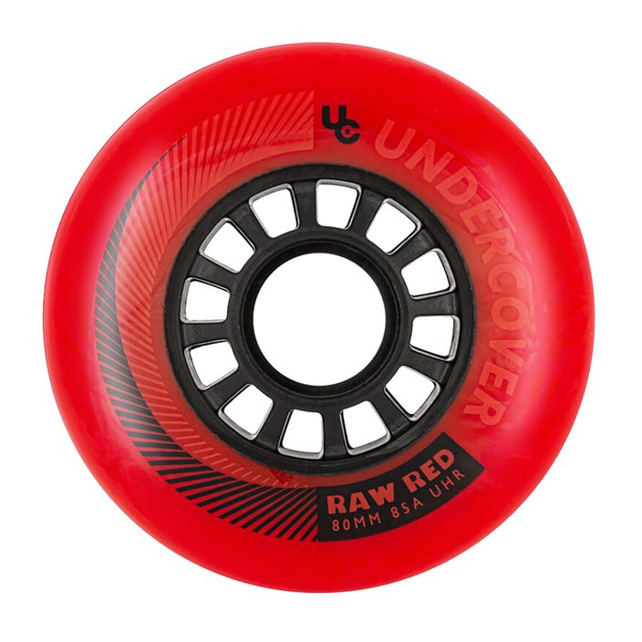 UNDERCOVER WHEELS Raw 80 mm/85A rollerblade wheels 4 pcs. red 2