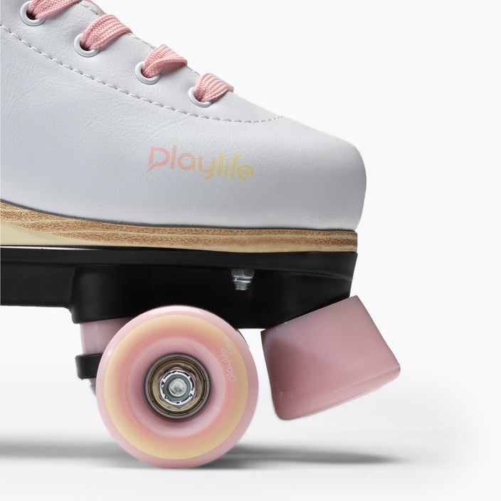 Playlife Classic children's roller skates adj. white and pink 880329 7