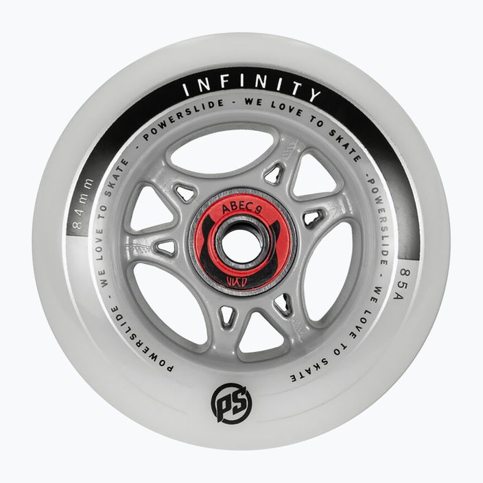 Powerslide Infinity 84 RTR ABEC9/Spacer rollerblade wheels 4 pcs. grey