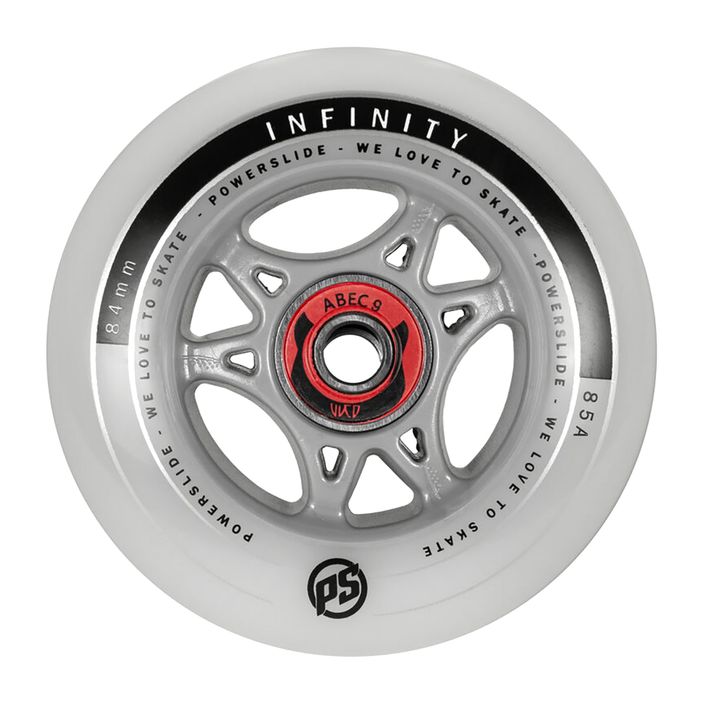 Powerslide Infinity 84 RTR ABEC9/Spacer rollerblade wheels 4 pcs. grey 2