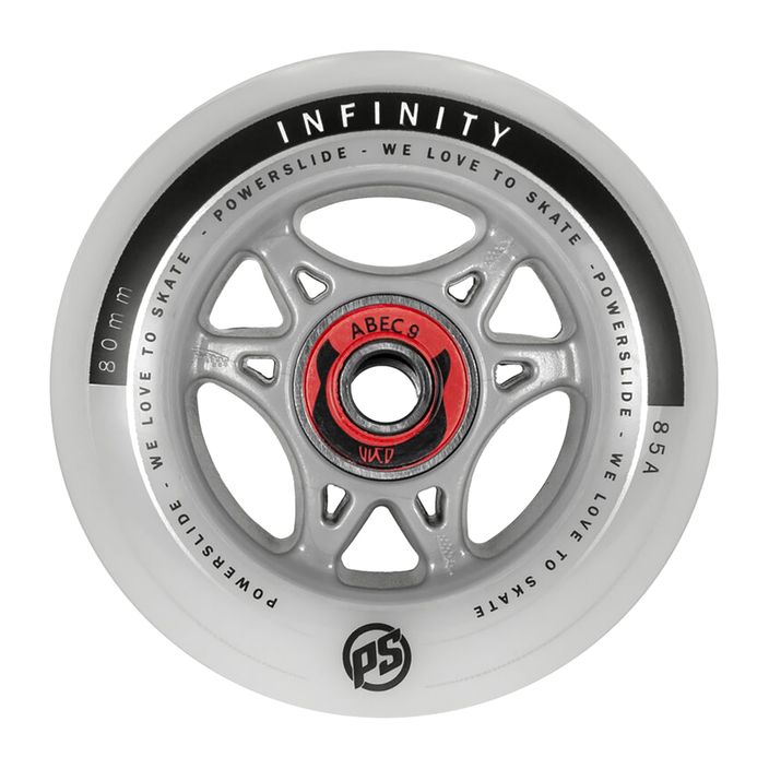 Powerslide Infinity 80 RTR ABEC9/Spacer rollerblade wheels 4 pcs. grey 2