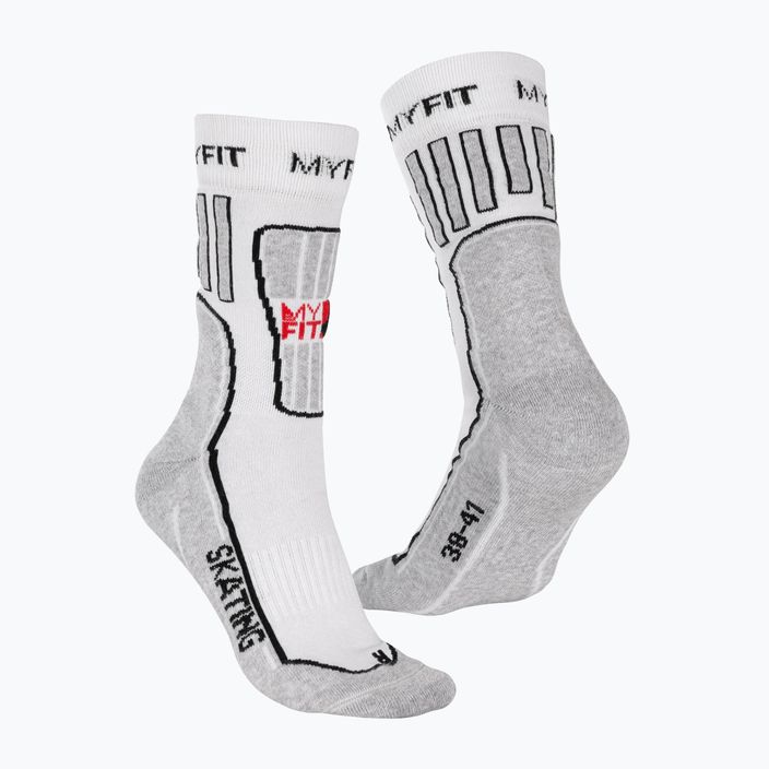 MYFIT Skating Fitness socks white/grey 3