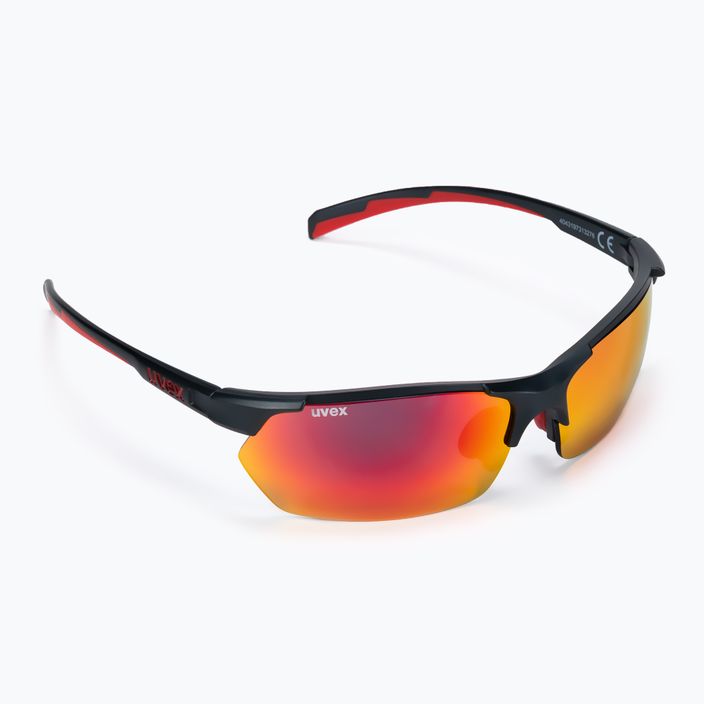 UVEX Sportstyle 114 grey red mat/mirror red/litemirror orange/clear sunglasses S5309395316