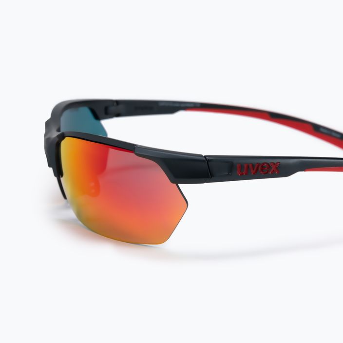 UVEX Sportstyle 114 grey red mat/mirror red/litemirror orange/clear sunglasses S5309395316 4