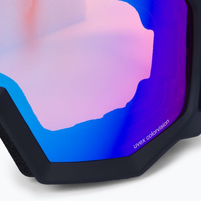 UVEX ski goggles Athletic CV black matt/mirror blue colorvision orange 55/0/527/22 5