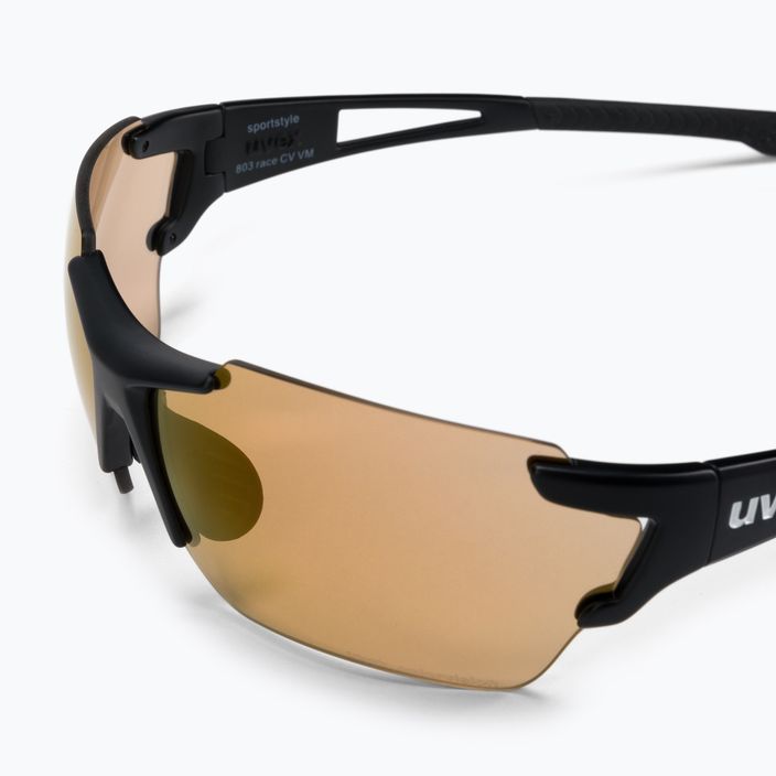 UVEX Sportstyle 803 R CV V black mat/colorvision litemirror red variomatic cycling glasses S5320412206 5