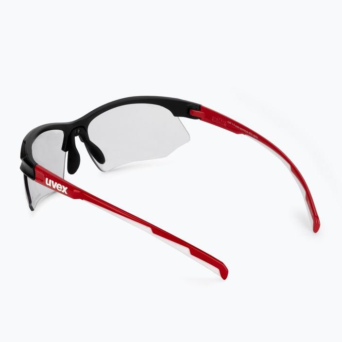 UVEX Sportstyle 802 V black red white/variomatic smoke cycling glasses 53/0/872/2301 2