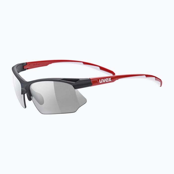 UVEX Sportstyle 802 V black red white/variomatic smoke cycling glasses 53/0/872/2301 5