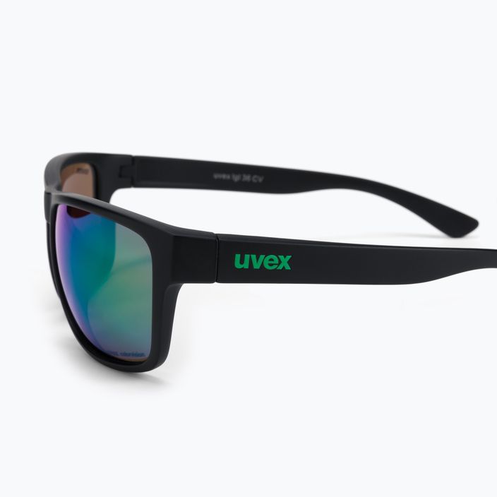 UVEX sunglasses Lgl 36 CV black mat/colorvision mirror green S5320172295 4