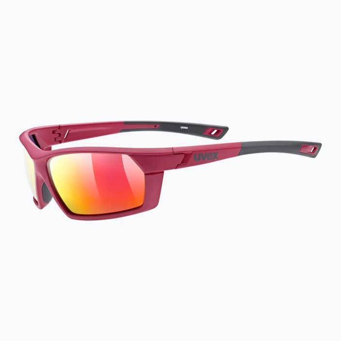 UVEX Sportstyle 225 Pola red grey mat sunglasses 5
