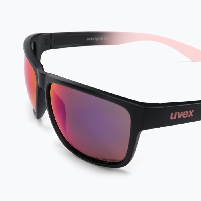 UVEX sunglasses Lgl 36 CV black mat rose/colorvision mirror plasma S5320172398 5