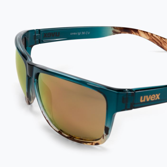 UVEX Lgl 36 CV peacock sand/colorvision mirror champagne sunglasses S5320174697 5