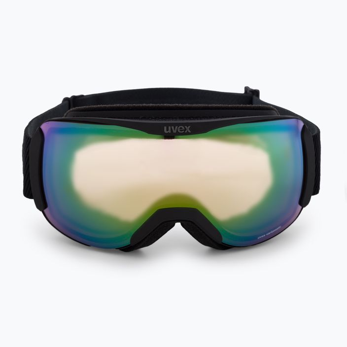 Ski goggles UVEX Downhill 2100 V black mat/mirror green variomatic/clear 55/0/391/2130 2