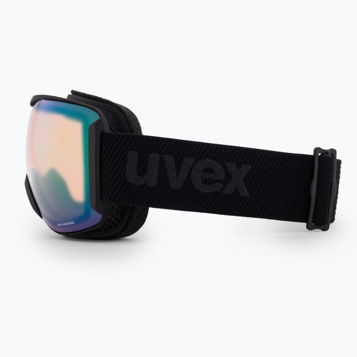 Ski goggles UVEX Downhill 2100 V black mat/mirror green variomatic/clear 55/0/391/2130 4