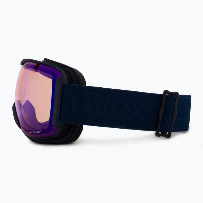 Ski goggles UVEX Downhill 2100 V navy mat/mirror blue variomatic/clear 55/0/391/4030 4