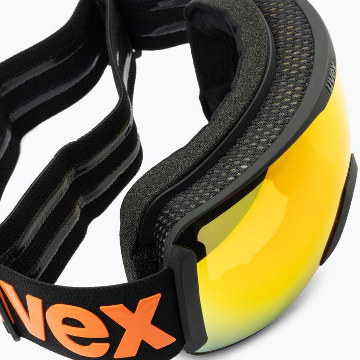 Ski goggles UVEX Downhill 2100 CV black mat/mirror orange colorvision yellow 55/0/392/24 5