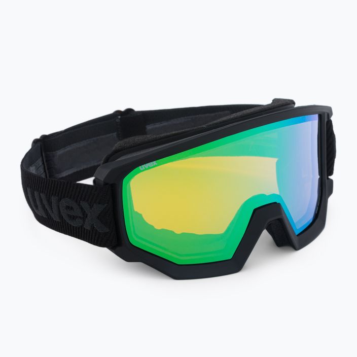 Ski goggles UVEX Athletic FM black mat/mirror green lasergold lite55/0/520/2330