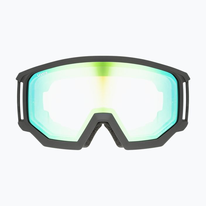 Ski goggles UVEX Athletic FM black mat/mirror green lasergold lite55/0/520/2330 6