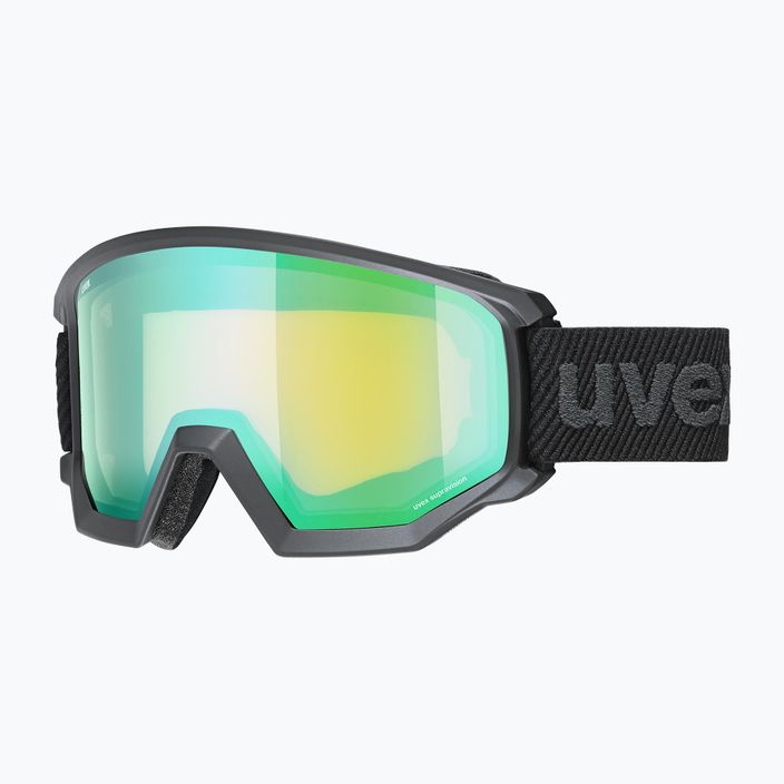 Ski goggles UVEX Athletic FM black mat/mirror green lasergold lite55/0/520/2330 7