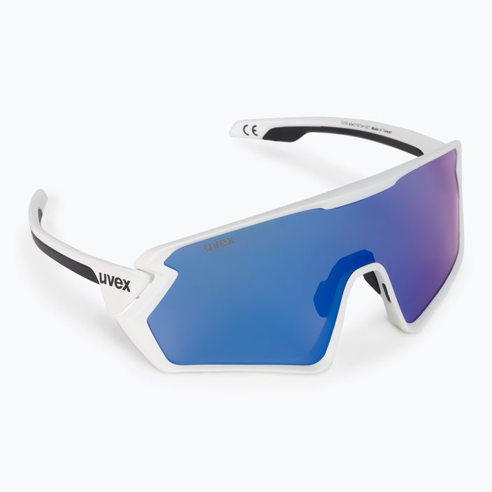 UVEX Sportstyle 231 white mat/mirror blue cycling glasses S5320658806