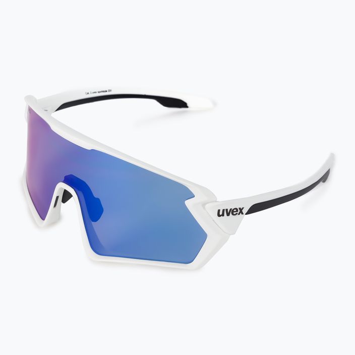 UVEX Sportstyle 231 white mat/mirror blue cycling glasses S5320658806 5