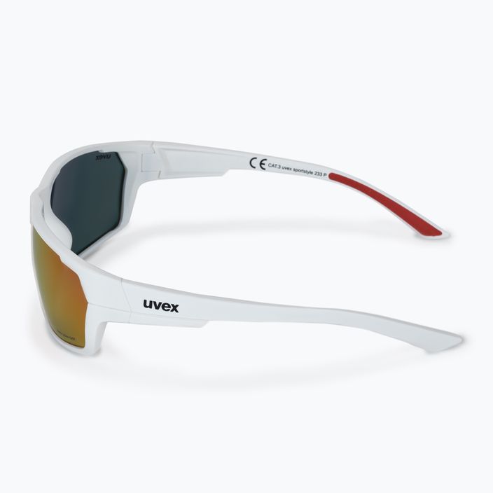 UVEX Sportstyle 233 P white mat/polavision mirror red cycling glasses S5320978830 4