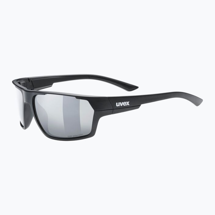 UVEX Sportstyle 233 P black mat/polavision litemirror silver cycling glasses S5320972250 5