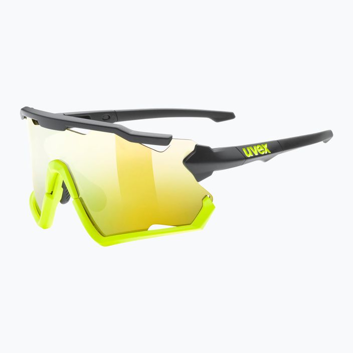 UVEX Sportstyle 228 black yellow mat/mirror yellow cycling goggles 53/2/067/2616 5