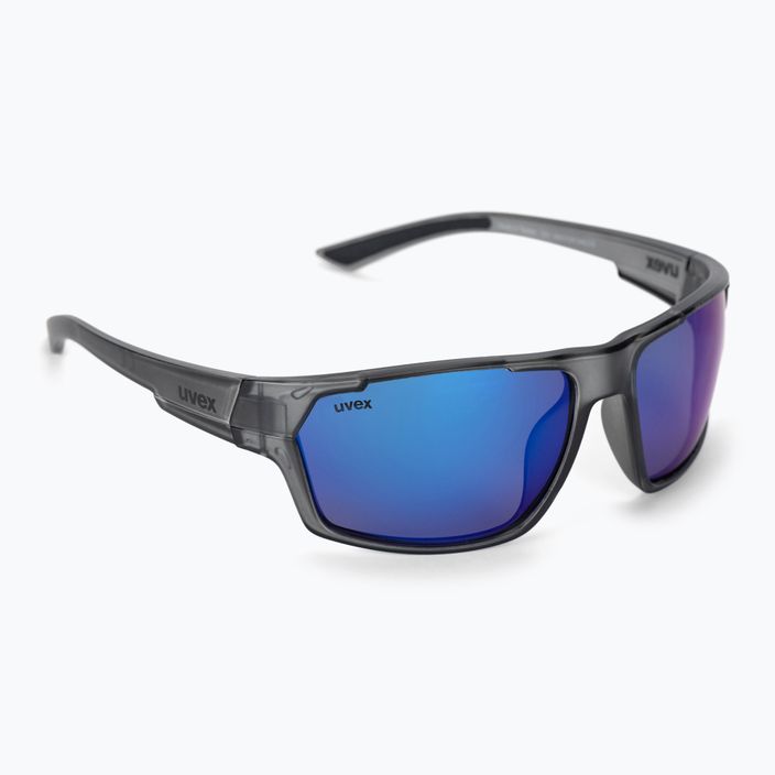 UVEX Sportstyle 233 P smoke mat/polavision mirror blue cycling glasses S5320975540