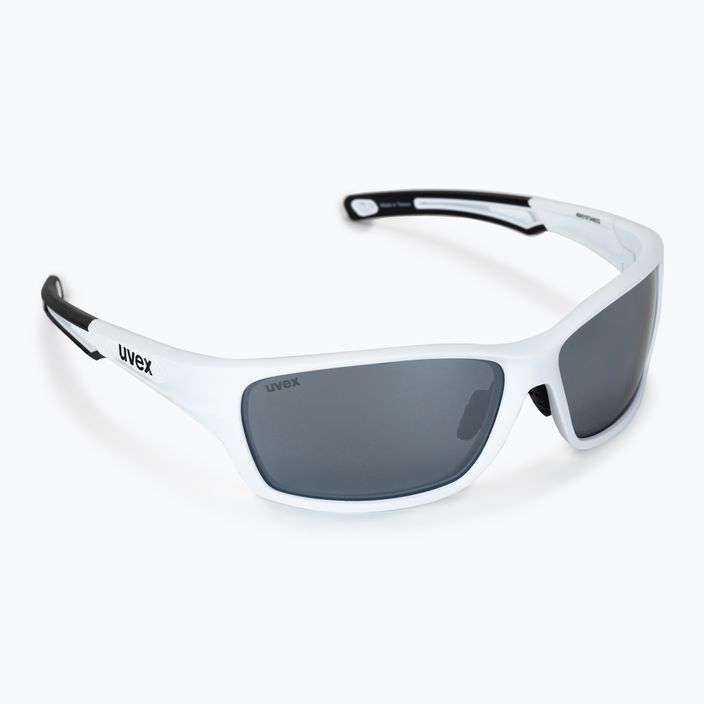 Bicycle goggles UVEX Sportstyle 232 P white mat/polavision mirror silver S5330028850