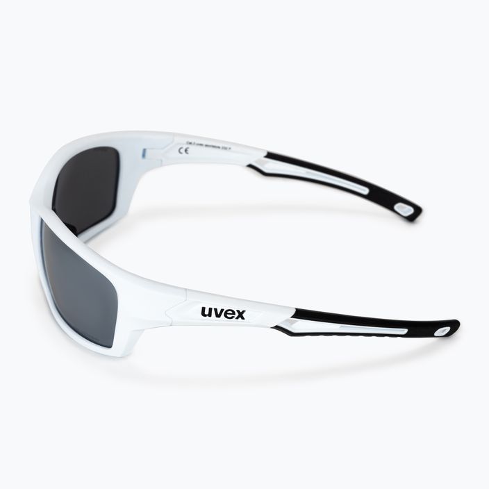 Bicycle goggles UVEX Sportstyle 232 P white mat/polavision mirror silver S5330028850 4