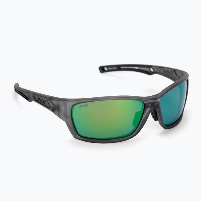 UVEX Sportstyle 232 P smoke mat/polavision mirror green cycling glasses S5330025170
