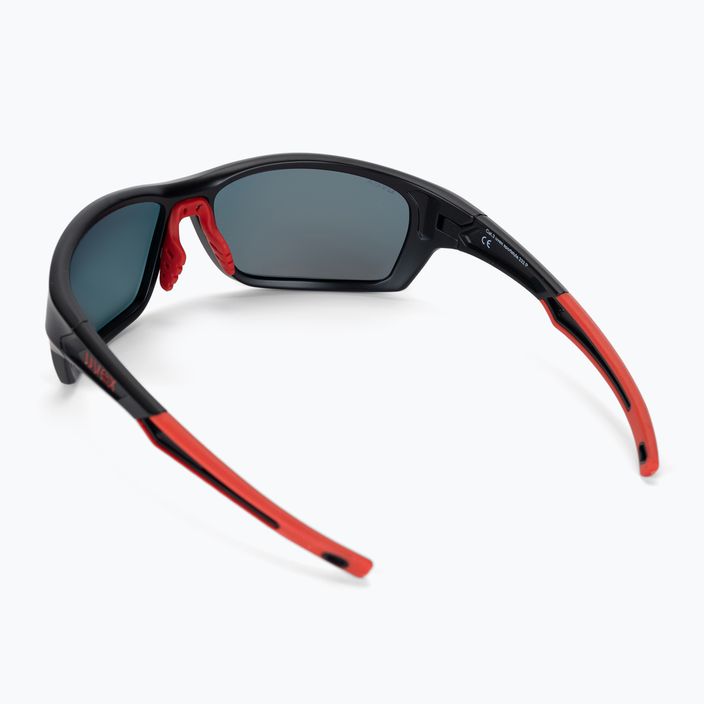 UVEX Sportstyle 232 P black mat red/polavision mirror red cycling glasses S5330022330 2