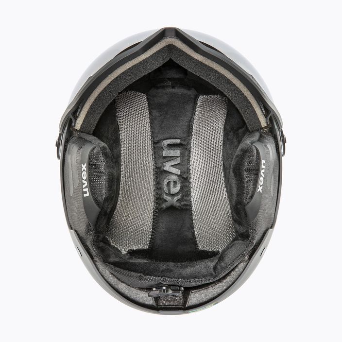 Ski helmet UVEX Wanted Visor glacier/rhino matt/mirror silver smoke 11
